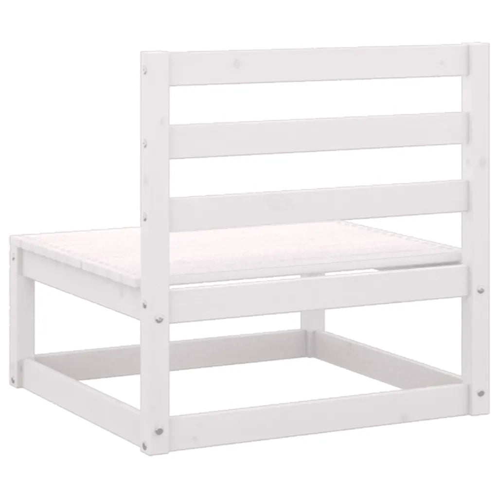 Set Divani da Giardino 3 pz | Set Salotto da Giardino Cuscini Legno Massello Pino Bianco