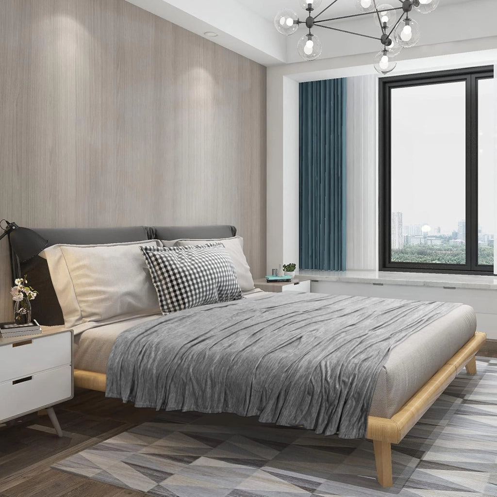Coperta Estiva Coperta Refrigerante fibra superfine Rinfrecante in Tessuto Arc-Chill Fibre di Raffreddamento Antiallergenico Traspirante per Letto Divano, 220 x 240cm Grigio