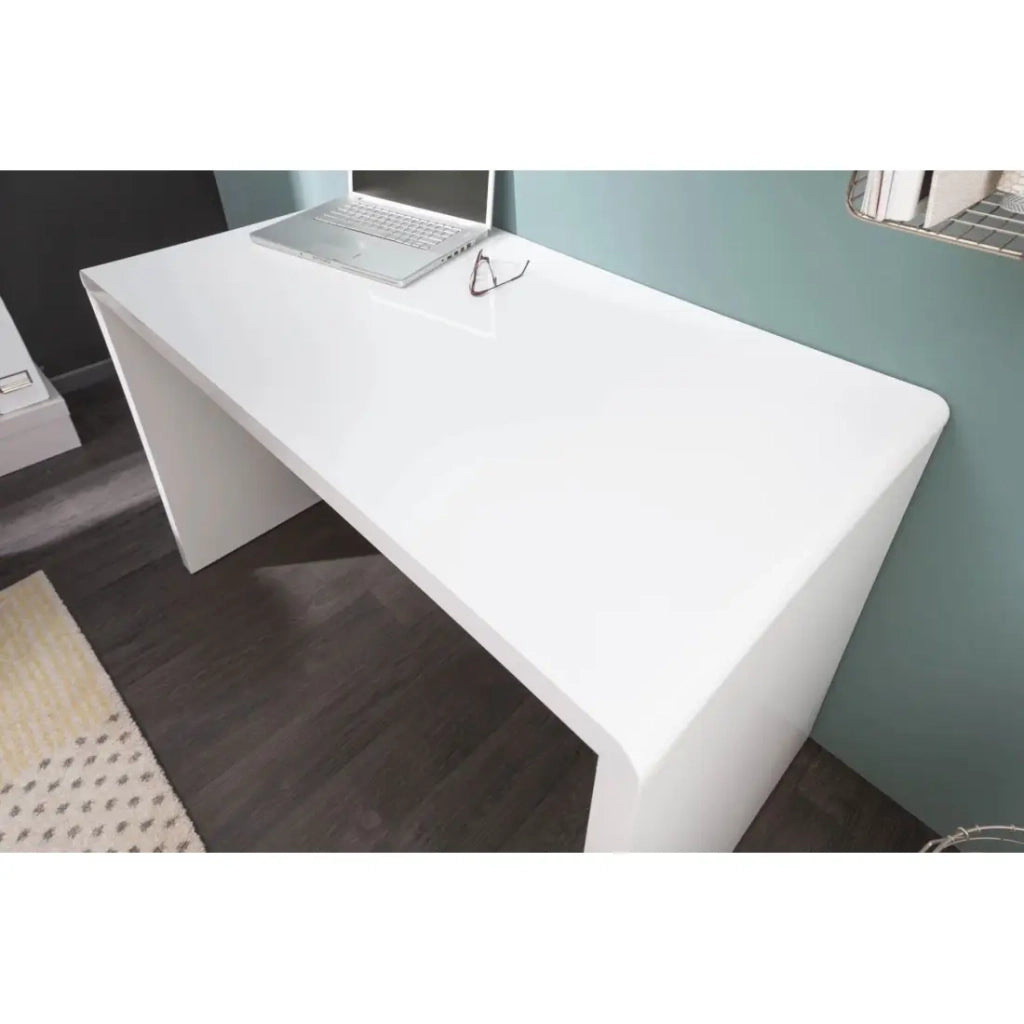 Scrivania retta SVEA 120 cm bianco lucido – Design pulito e contemporaneo