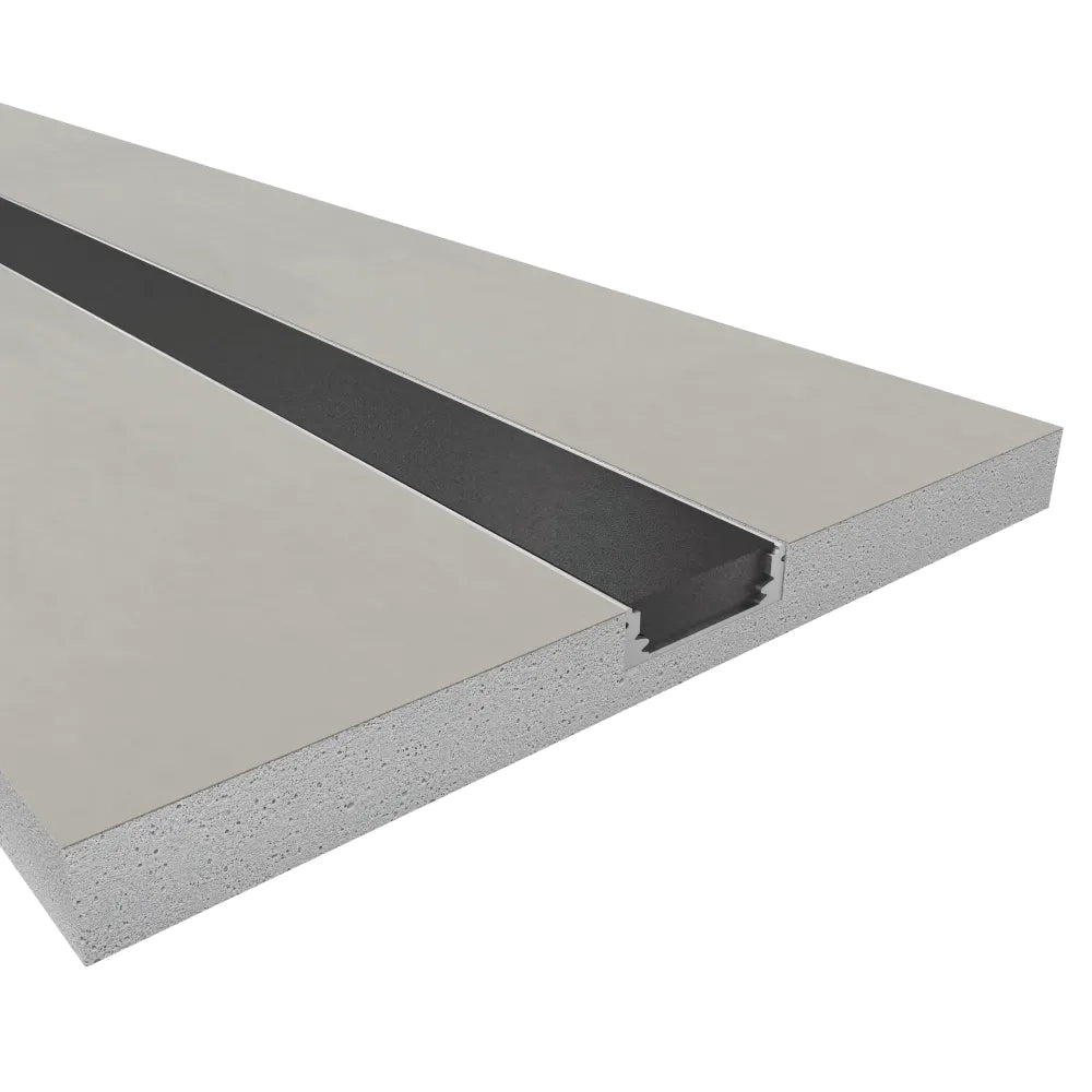Cartongesso con profilo in alluminio integrato 2m