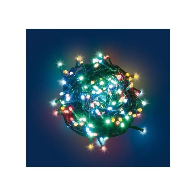 Xmasking 01639858 Catena Luminosa Natale 240 LED 9,6 m Timer 8h IP44 Uso Esterno a Batteria colore Multicolore