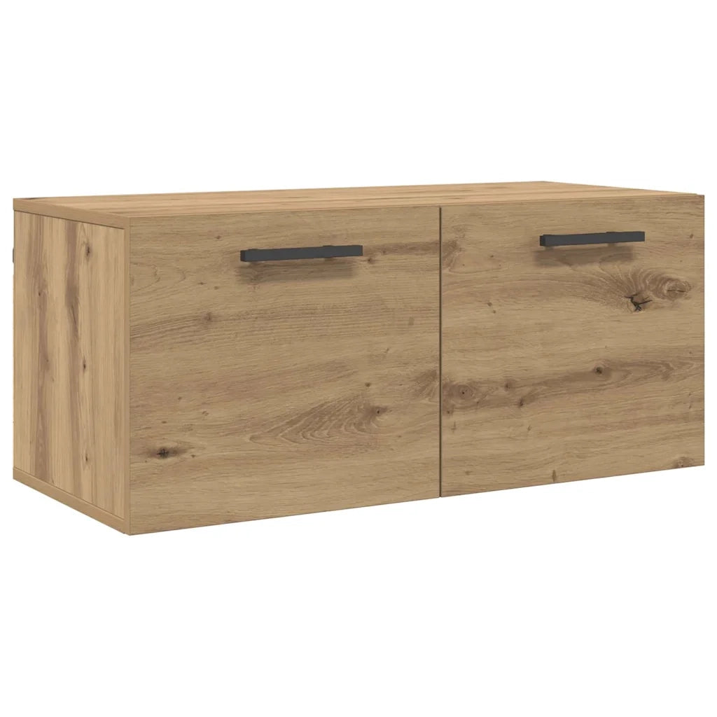 Armadietto a muro rovere artigianale 80 x 36.5 x 35 cm