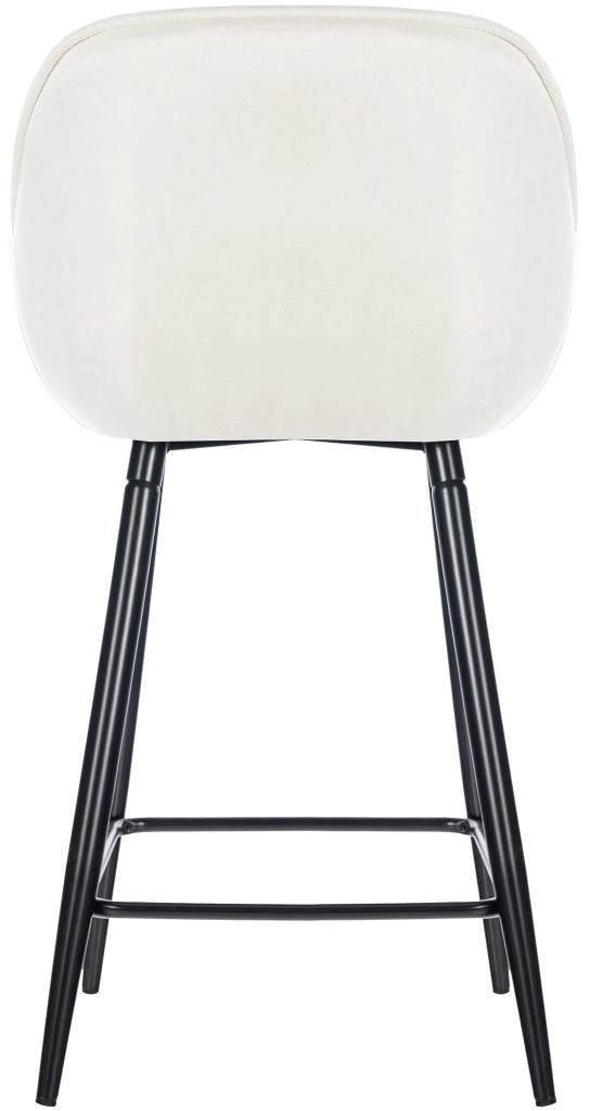 Set di 2 sgabelli da bar Gibson crema,Velluto