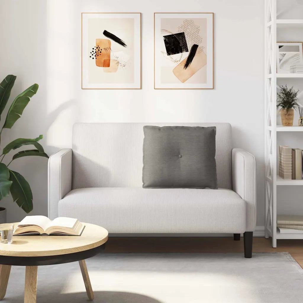 Cuscino per Schiena | Cuscino dorsale Grigio chiaro 60 x 50 cm Tessuto in Cords