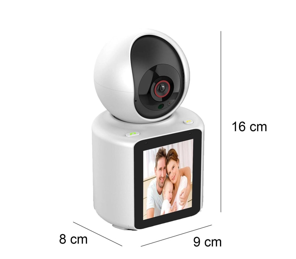 Telecamera IP WIFI con Videochiamata visione IR HD TF AUDIO DISPLAY LCD 2.8'' - c31 - ZENCOCCO