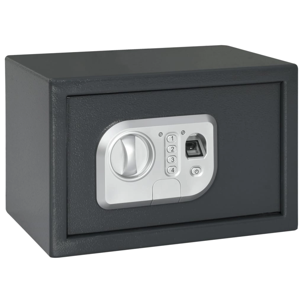 Cassaforte elettronica digitale con blocco per impronte digitali 20x31x20 cm in acciaio