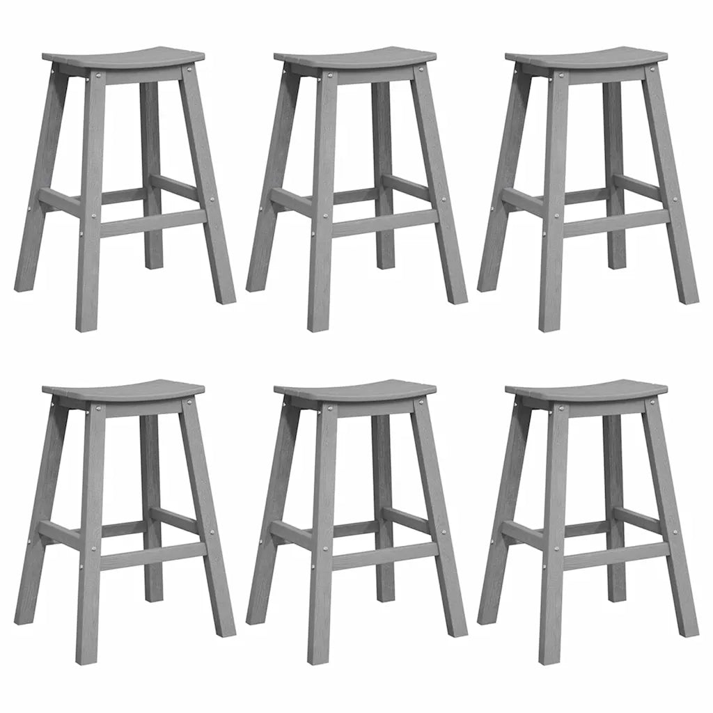 Set Bar da Giardino 6 pcs Grigio chiaro HDPE 3335809