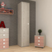 Comodino 3 cassetti 46x46x60h colore bianco consumato