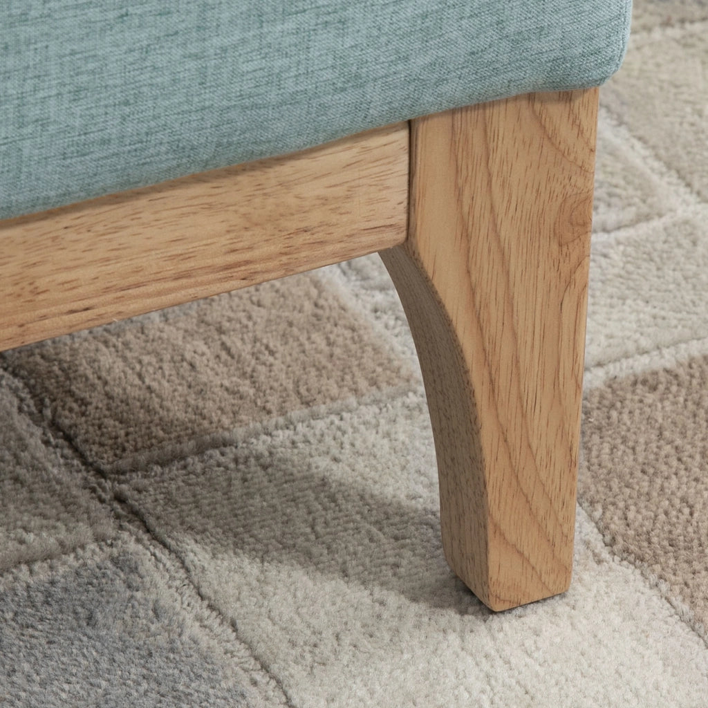 EasyComfort Panca Imbottita Contenitore in Tessuto con Design Scandinavo, 110x39x45Acm - Azzurro