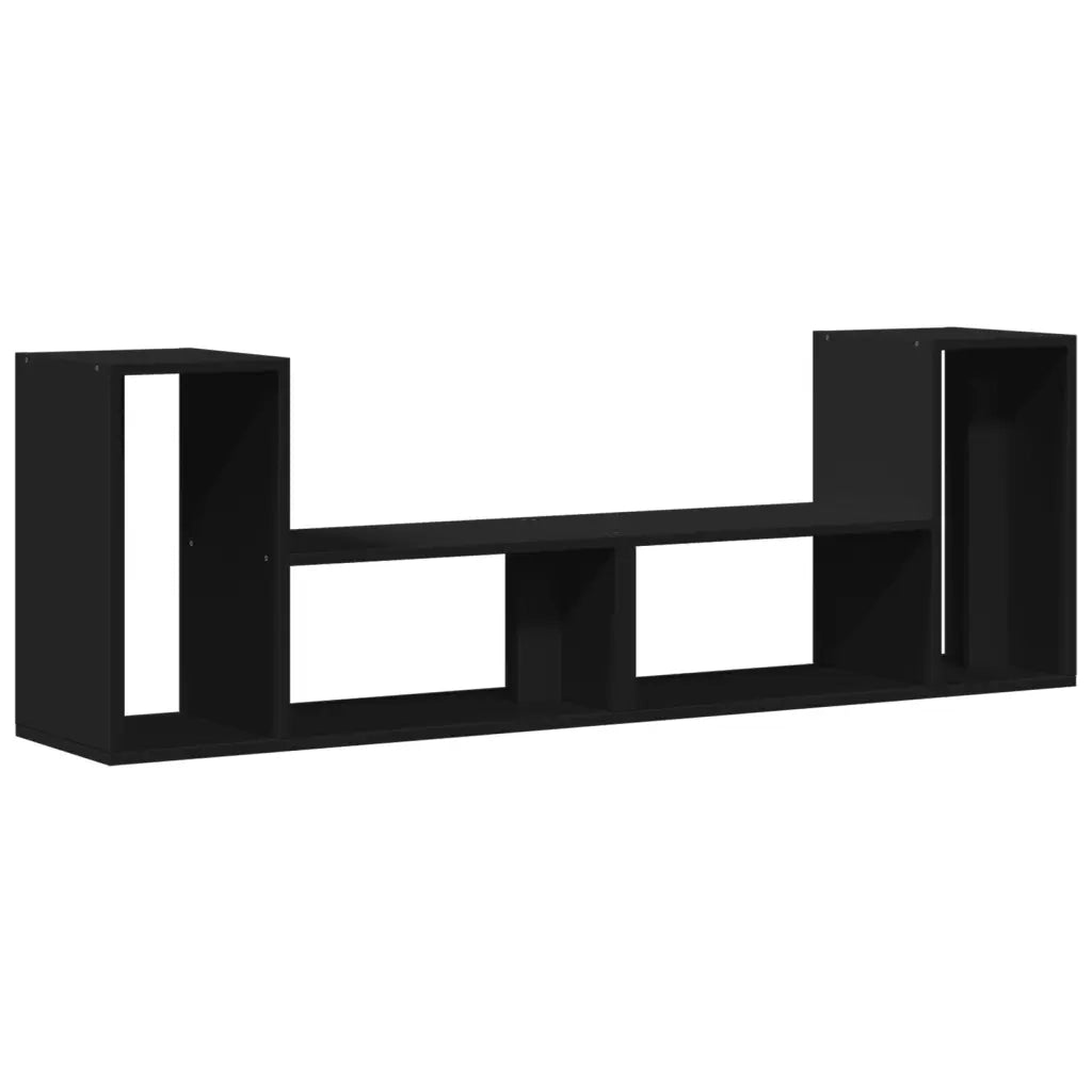 Mobili Porta TV 2 pz-Set di 2 Credenza per TV Neri 75x30x50 cm in Legno Multistrato