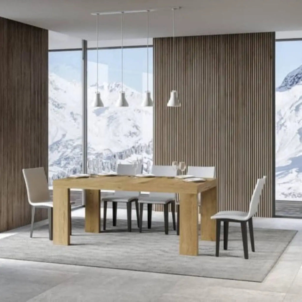 Tavolo allungabile 200/304x90 cm Roxell Premium colore quercia natura