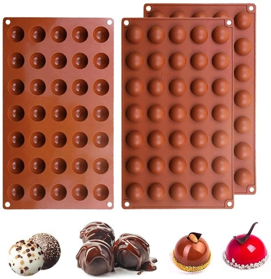 Set di 3 forme in silicone a forma semicircolare - materiale silicone flexibile - sicuro per l'uso con alimenti - libero da BPA - facile da pulire