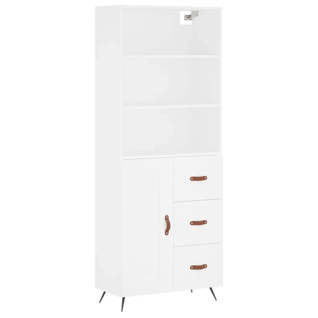 Credenza Bianca 69,5x34x180 cm in Legno Multistratocod mxl 125439