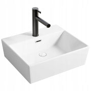 LAVABO IN CERAMICA DA APPOGGIO BIANCO RETTANGOLARE LOFT  GRANDE 41 x 36 CM