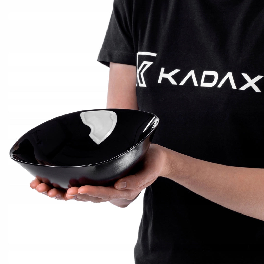 Ciotola da insalata KADAX in vetro, ciotola per zuppa da 19 cm, colore nero, set da 3 pezzi per cena.