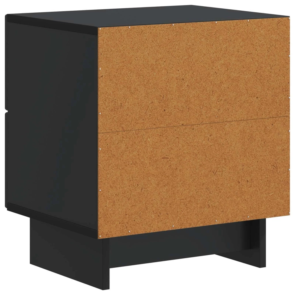 Set di 2 Comodini | Armadio da Notte | Mobiletto da notte con cassetto Nero 43 x 34,5 x 47,5 cm
