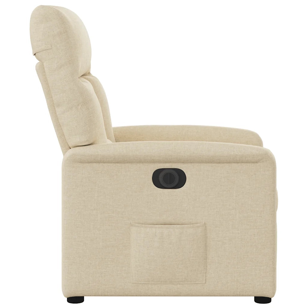 Poltrona Elettrica Reclinabile Crema in Tessuto 3303020