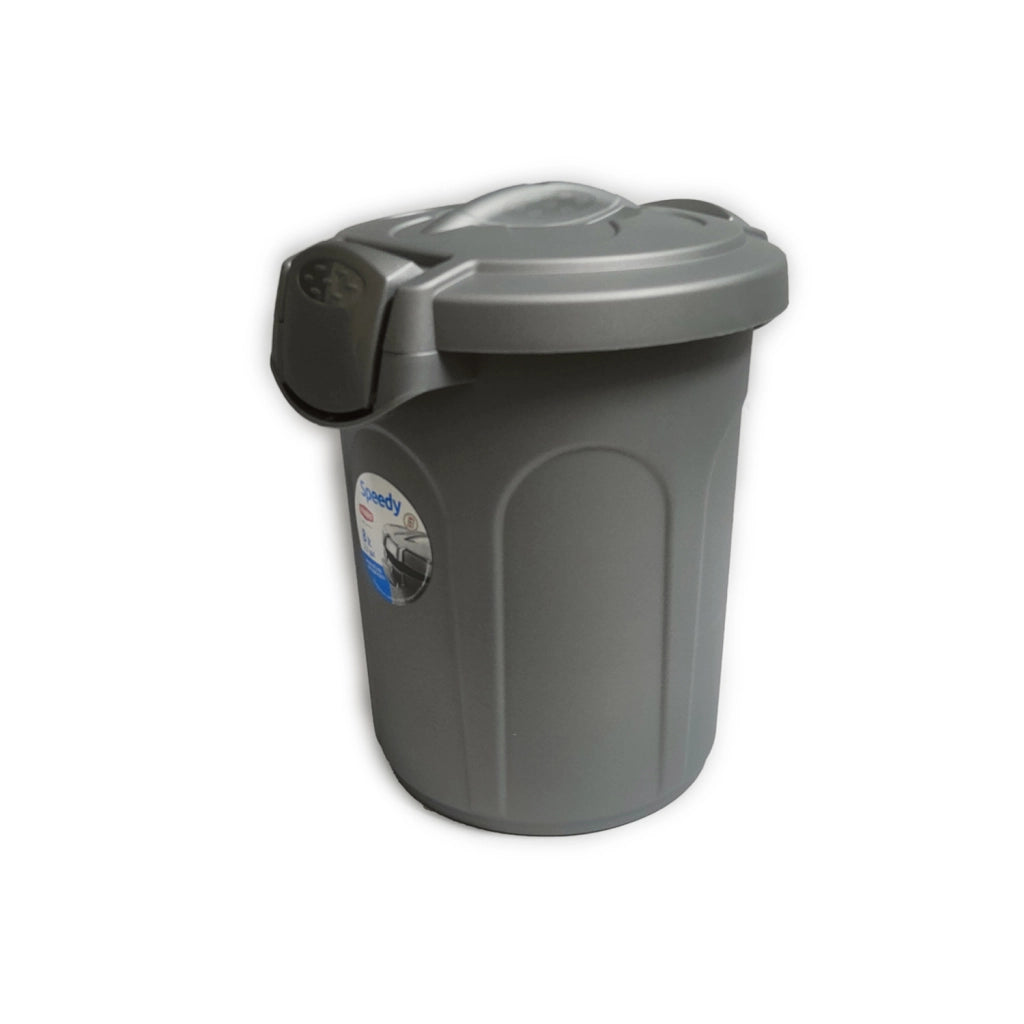 BIDONE SPAZ. GRIGIO C/GANCI lt 8