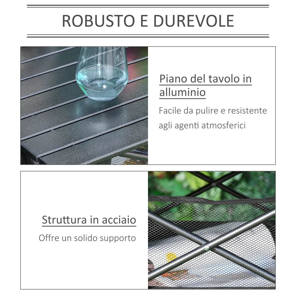 Tavolo pieghevole ¨C zephmum ¨C nero 70x70x69cm