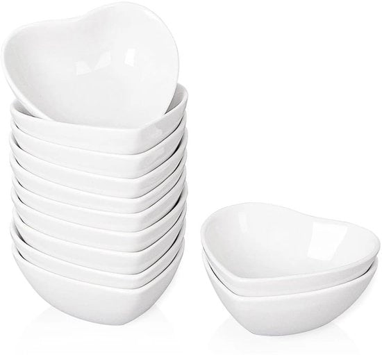 Set di Piatti in Ceramica per 12 pezzi - Piatti di Porcellana per Spezie e Sushi da 30ml