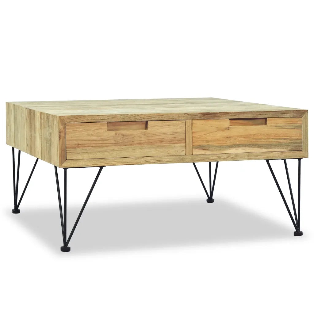 Tavolino da CaffÃ¨ 80x80x40 cm in Legno Massello di Teak cod mxl 59376