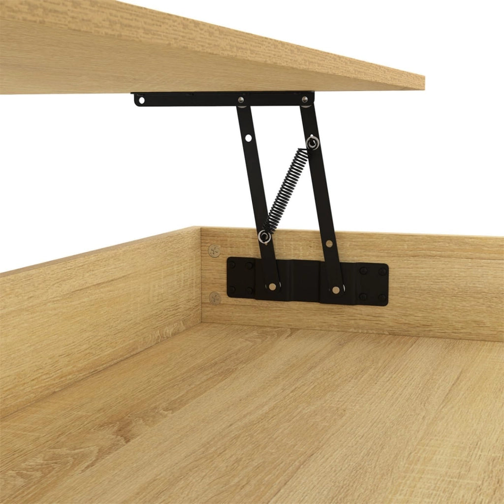 IDMarket - Tavolino DETROIT con piano a sollevamento totale e ripiano inferiore dal design industriale