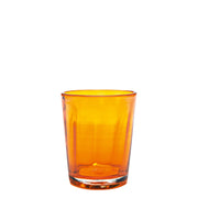 Zafferano Set 6 Bicchieri Tumbler Serie Bei Colore Arancione in Vetro Soffiato a Mano Volante Alta Qualità Artigianale per Tavola Elegante