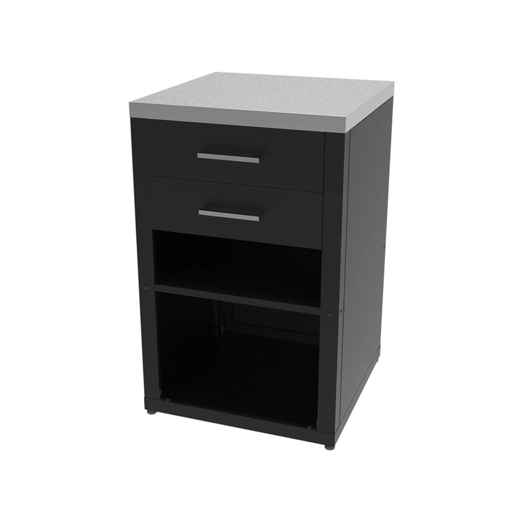 Modulo cassettiera con 2 cassetti e mensola centrale – Sistema Cucina Outdoor Componibile 60,7x60,7 h.94cm