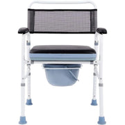 70 x 58 x 20 cm - sedia per wc pieghevole, in lega di alluminio,