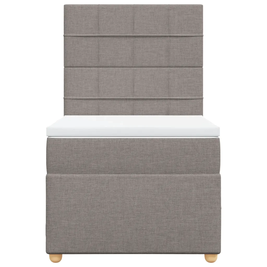 Giroletto a Molle con Materasso Tortora 90x190 cm in Tessuto 3291139