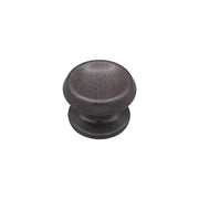 Pomolo fisso per porta SAGUATTI 866/80UAB in alluminio marrone opaco
