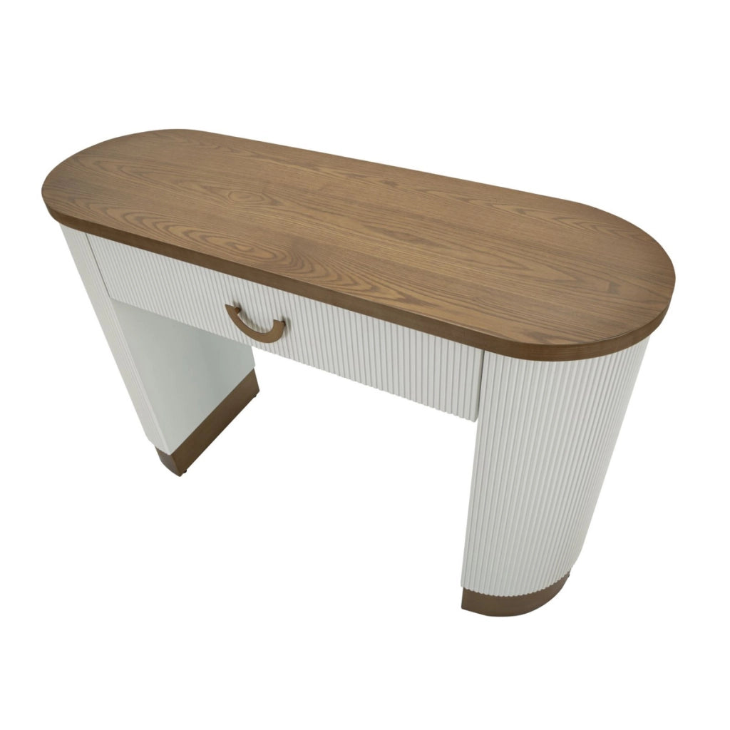 Tavolo Consolle VKH611, Bianco, MDF, 121x40x78 cm