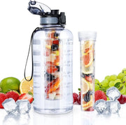 Sportfles 2 litri con infusione, BPA-free e riutilizzabile con marcatura oraria motivazionale