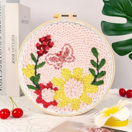 Kit di Cucito a Maglia per Principianti per Adulti Thema Punch - Inclusivo di Aghi e Cerchi