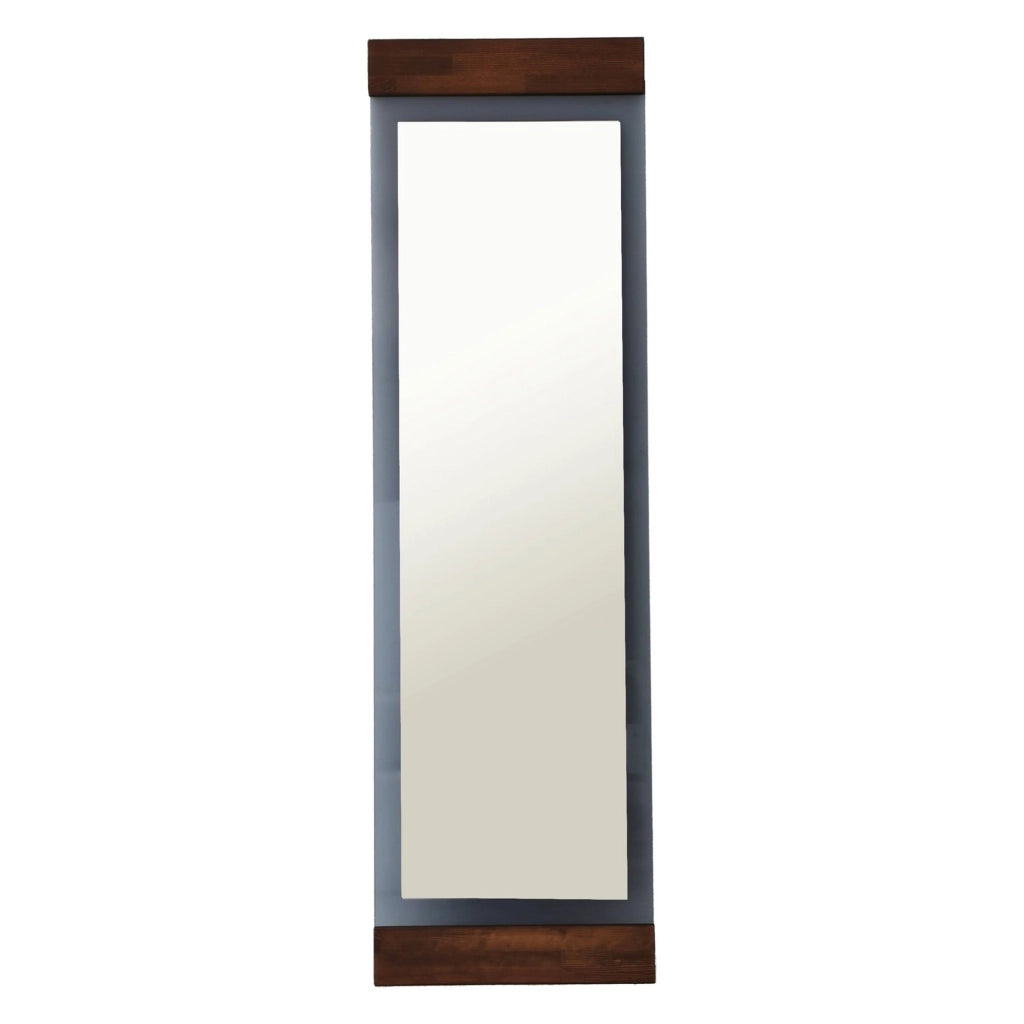 Lanzada, Specchio Forma Rettangolare, 50x170h cm Marrone Noce