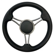 RUOTA TIMONE NERO PELLE Ø MM.350