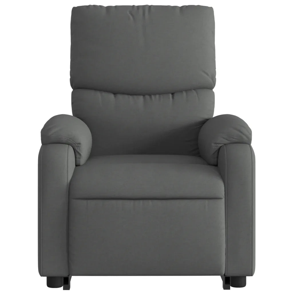 Poltrona Alzapersona Massaggi Reclinabile Grigio Scuro Tessuto 3204837