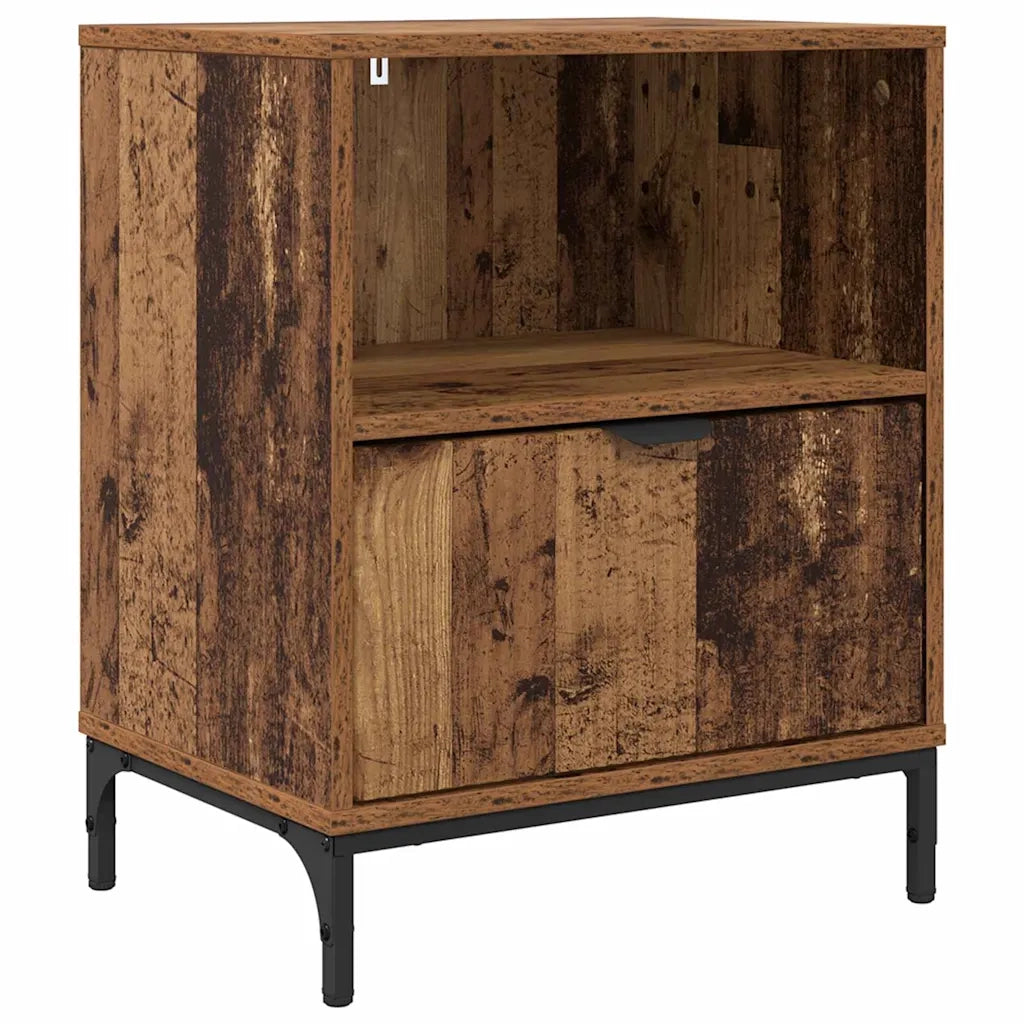 Armadio da Notte con cassetto Legno vecchio 49 x 36 x 61 cm