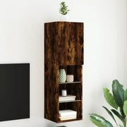 Mobile TV con Luci LED-Credenza TV-Console TV Rovere Fumo 30,5x30x102 cm