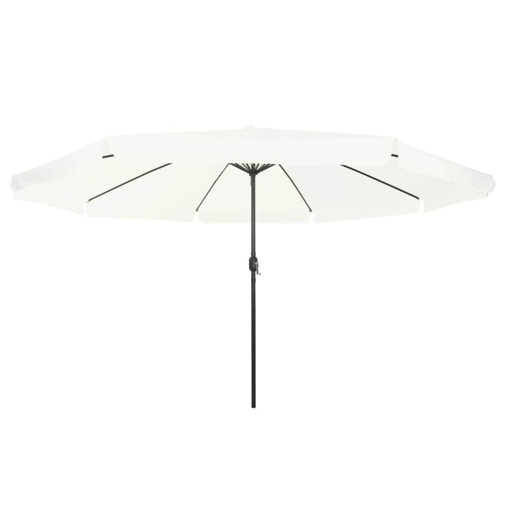 Parasole da Giardino  Ã¸395x245 cm Bianco Sabbia