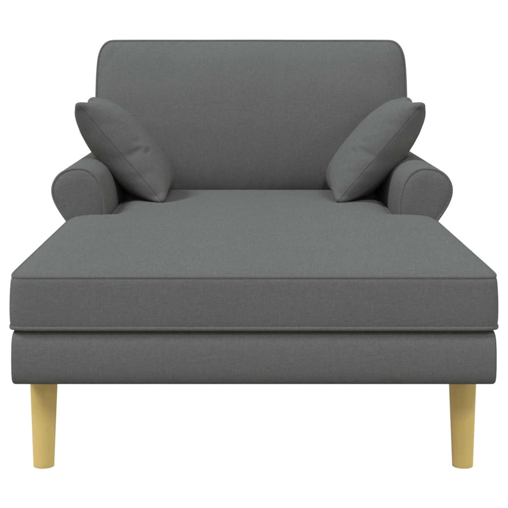 Chaise longue Grigio Scuro Tessuto 42048082