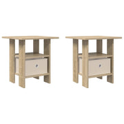 Set di 2 Comodini | Armadio da Notte | Mobiletto da notte Rovere Sonoma 41 x 40 x 45 cm Legno multistrato