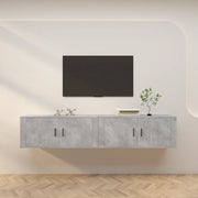 Mobili Porta TV a Parete 2 pz Grigio Cemento 100x34,5x40 cm 3188370