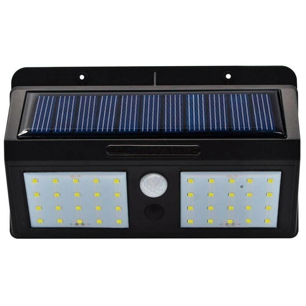 Trade Shop - Faretto Luce 40 Led Pannello Solare Ricaricabile Sensore Di Movimento -