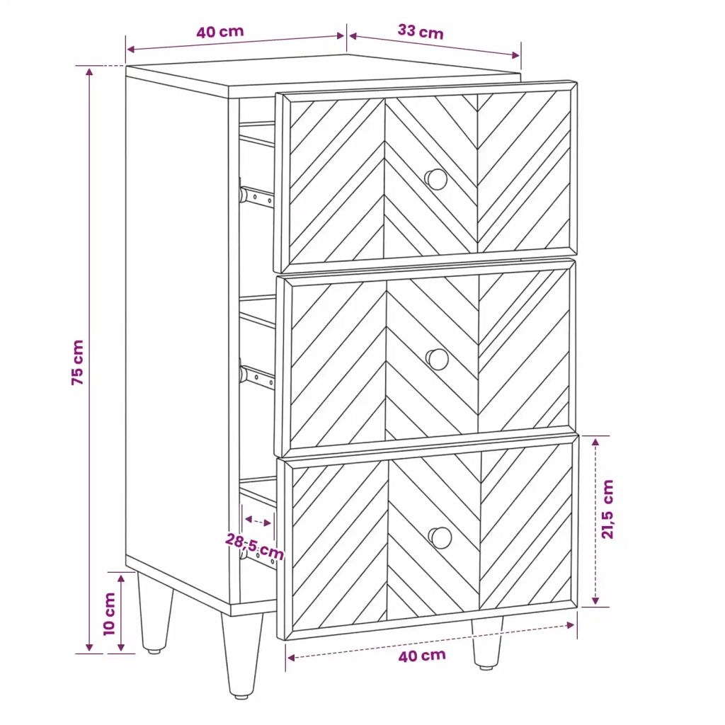 Armadi di Stoccaggio con cassetto Marrone 40 x 33,5 x 75 cm CFW9047279