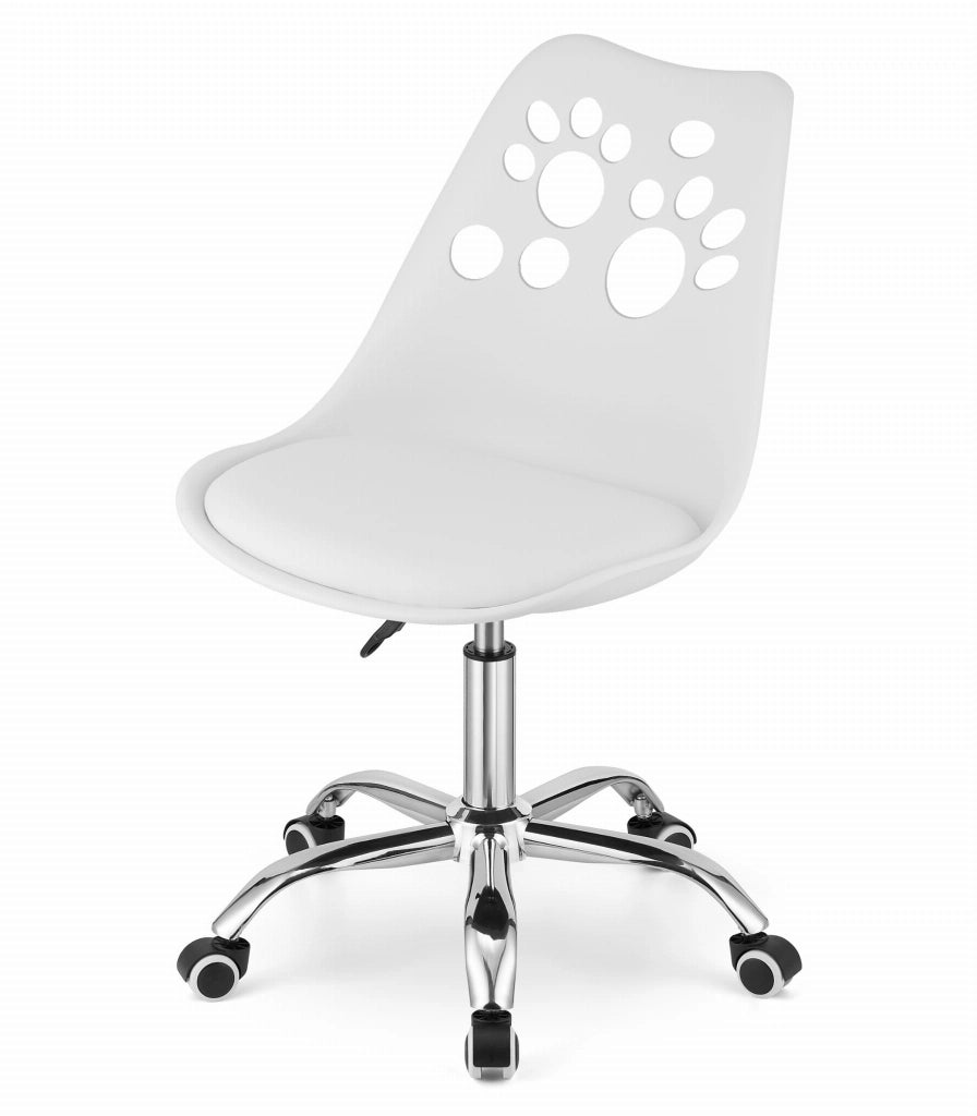 Sedia girevole ergonomica Valora PRINT bianca per ufficio domestico
