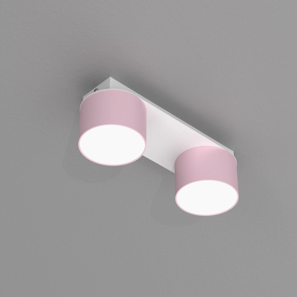 Plafoniera Milagro Dixie 2 luci GX53 rosa 20W metallo