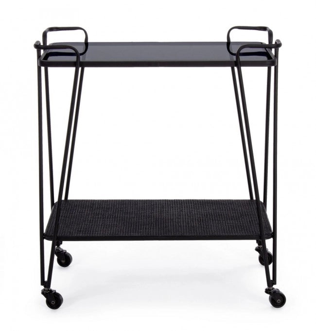 Carrello Zaira in metallo nero