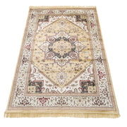 Tappeto RUBINE 304 Heriz ORO cm.160x230 disegno classico persiano stile orientale tradizionale. Tappeto salotto, soggiorno, camera da letto, ingresso, corridoio.