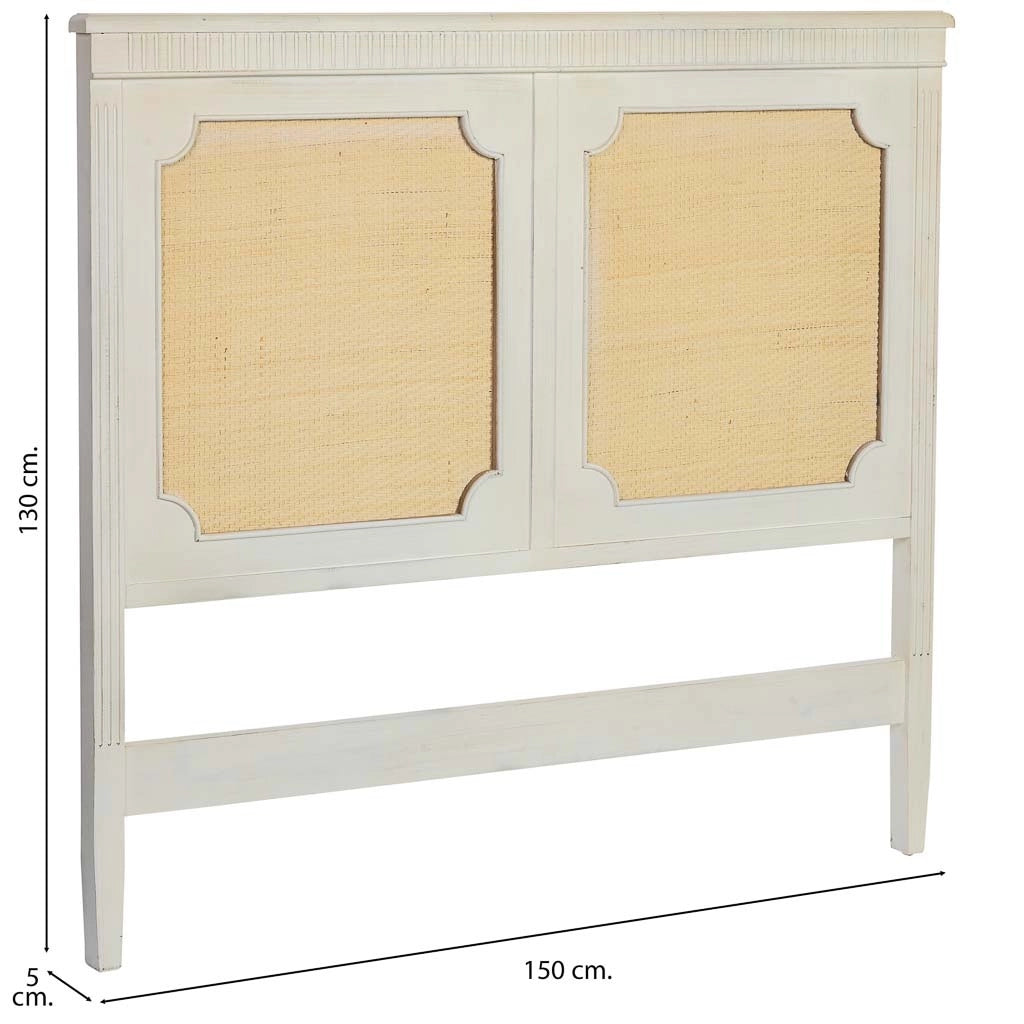 Testiera in legno con doghe, 150x5x130h cm